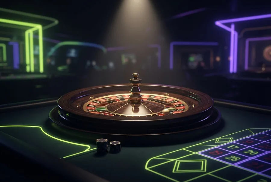 Illustration : table de roulette en direct