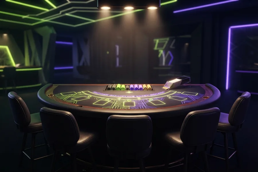 Illustration : une table de casino live